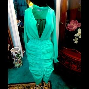 Green Silky Cocktail dress!